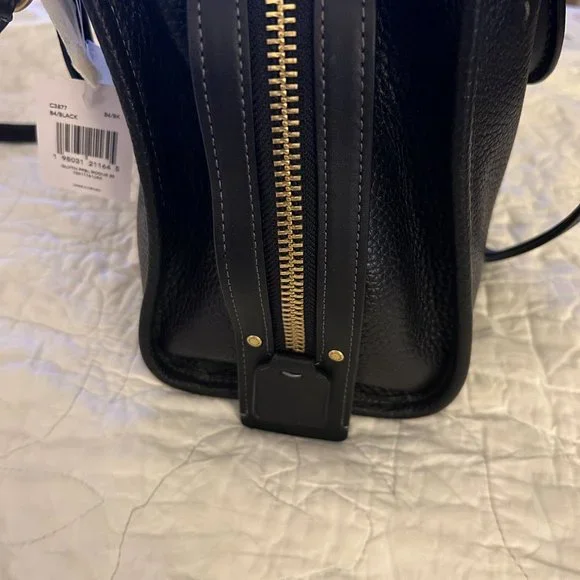 COACH Rogue 25 Shoulder Bag Black, Brass Hardware (NWT) - Picture 6 of 6